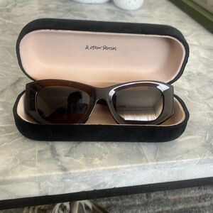 & Other Stories dark brown Sunglasses with Case